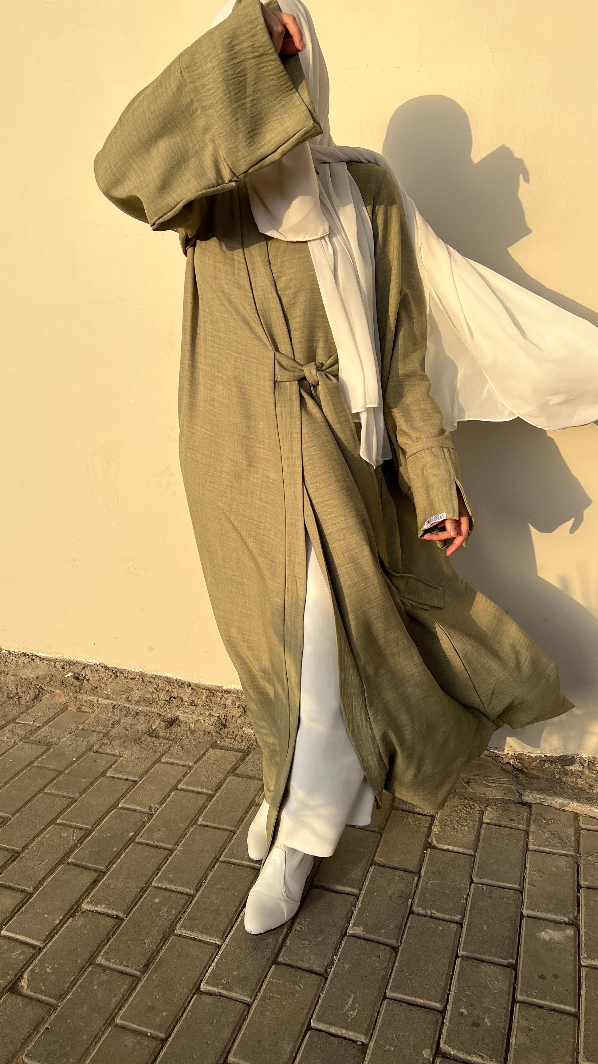 Ribbon Linen Dress